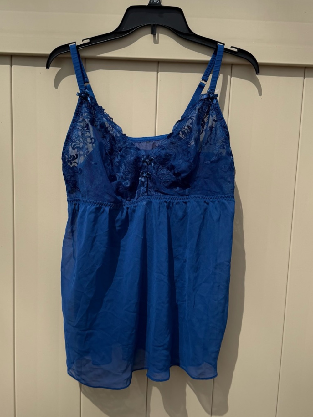 Cacique | Blue Embroidered Mesh Babydoll Dress Lingerie size 18/20